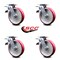 Service Caster 8 Inch Poly on Aluminum Caster Set with Roller Bearings and Total Lock Brakes SCC-TTL30S820-PAR-4 - alternate 5